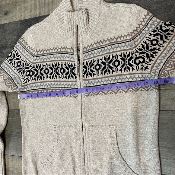 Lady Hathaway Printed Zip Up Knit Sweater Jacket - Picture 11 of 11